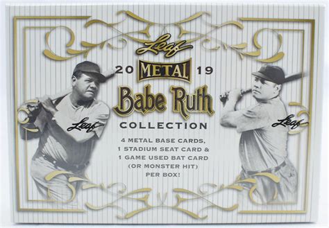 leaf metal baseball ruth collection